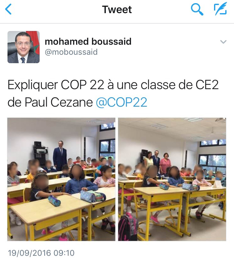 Tweet supprimé par Mohamed Boussaïd